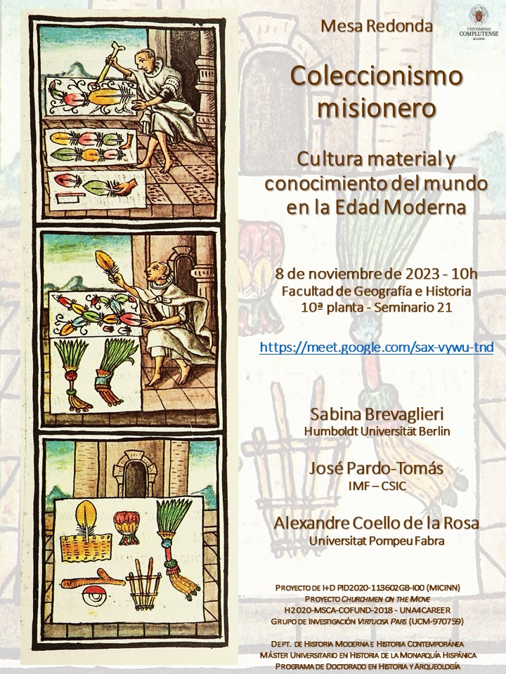 Mesa Redonda Coleccionismo misionero. Cultura material y conocimiento del mundo en la Edad Moderna (8.11.2023)